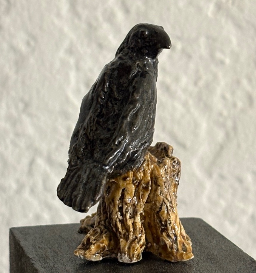 Ceramic bird sculpture